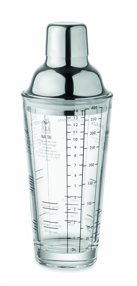 Logo trade corporate gifts picture of: Glass cocktail shaker 400 ml