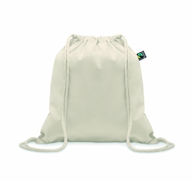 Logo trade promotional merchandise image of: Drawstring bag Fairtrade