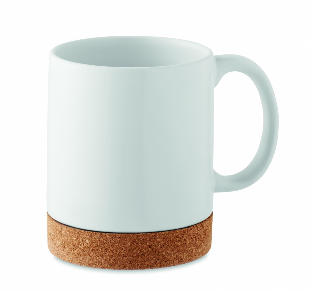 Logo trade promotional merchandise picture of: Ceramic cork mug 280 ml