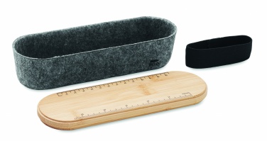 Logo trade advertising products picture of: RPET felt pencil case with lid