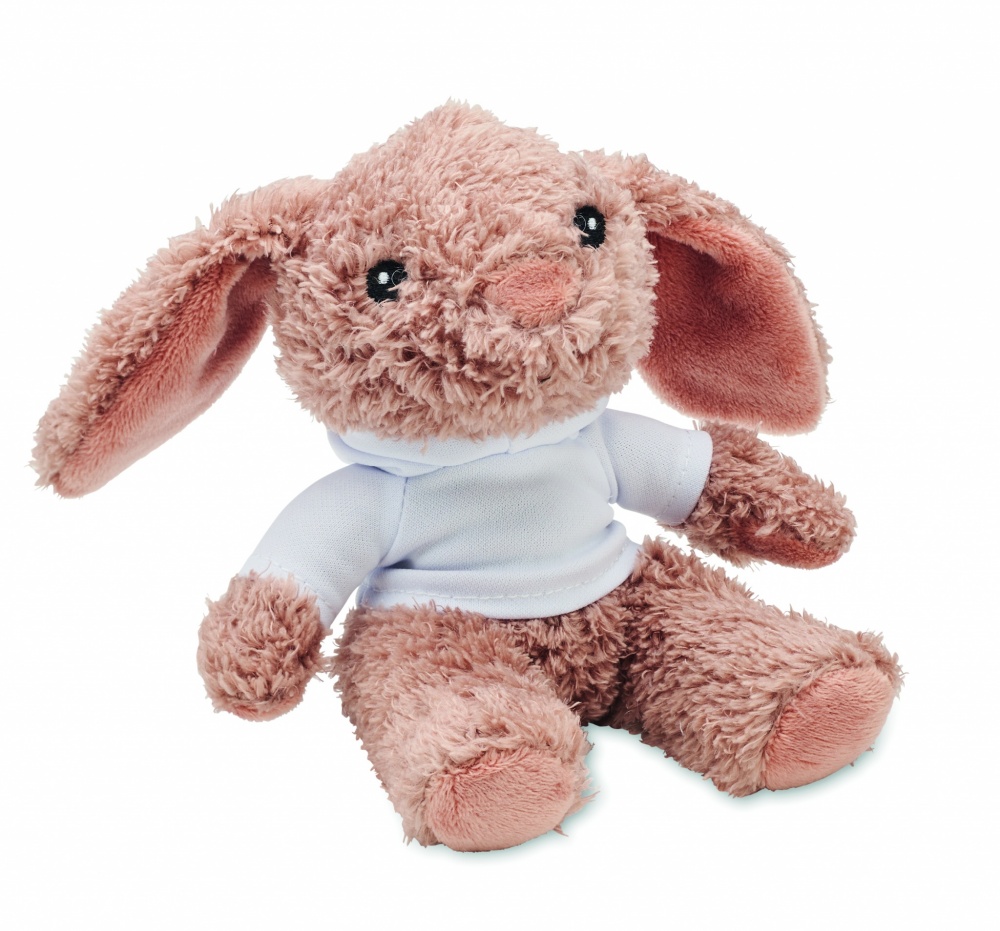 Logo trade corporate gifts picture of: Bunny plush wearing a hoodie