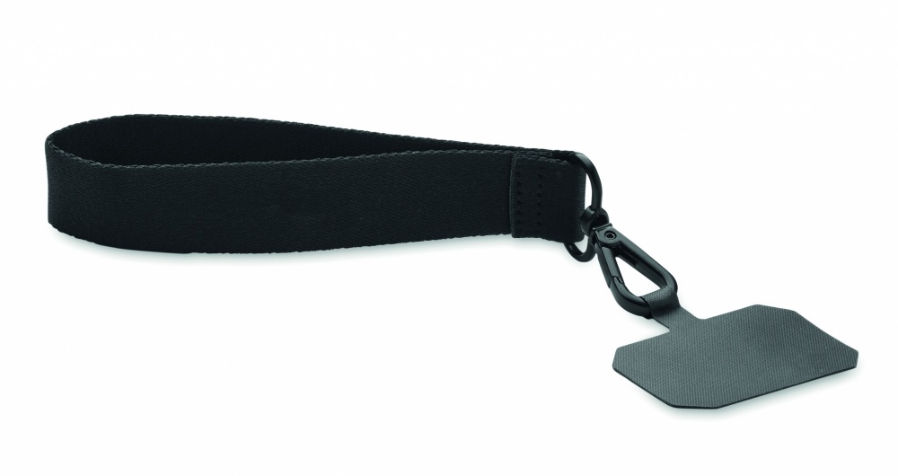 Logo trade promotional merchandise photo of: Polyester phone wrist strap