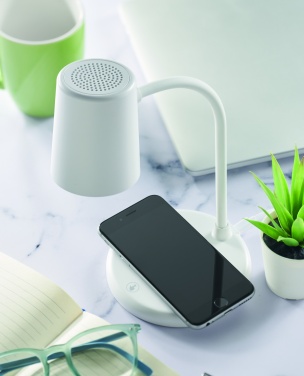 Logo trade corporate gift photo of: Wireless charger, lamp speaker