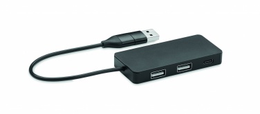 Logo trade promotional gifts picture of: 3 port USB hub with 20cm cable