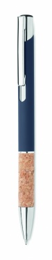 Logo trade promotional merchandise image of: Ballpoint pen made of aluminum with a cork grip