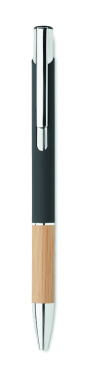 Logotrade corporate gift picture of: Ballpoint pen made of aluminum with a bamboo grip