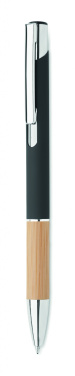 Logo trade promotional product photo of: Ballpoint pen made of aluminum with a bamboo grip