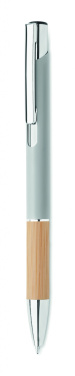 Logotrade promotional merchandise picture of: Ballpoint pen made of aluminum with a bamboo grip