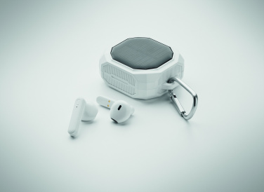 Logotrade corporate gift image of: TWS earbuds with solar charger