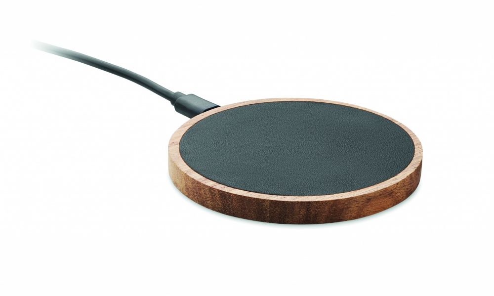 Logotrade advertising product picture of: Wireless charger in acacia 15W