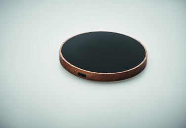 Logo trade promotional merchandise image of: Wireless charger in acacia 15W