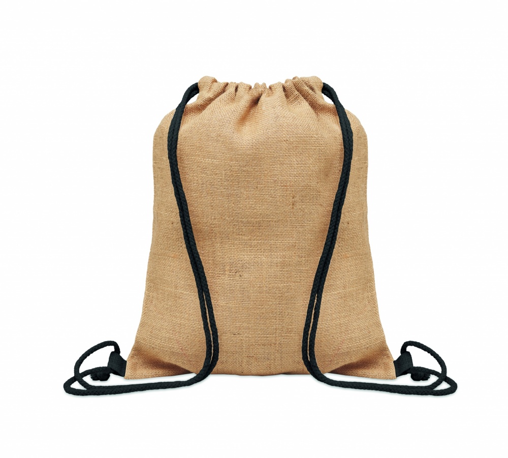 Logo trade advertising products image of: Jute drawstring bag