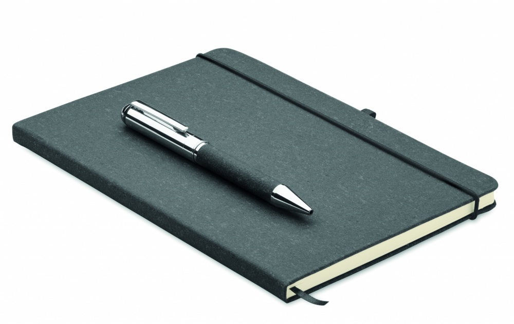 Logo trade promotional products picture of: Recycled leather notebook set