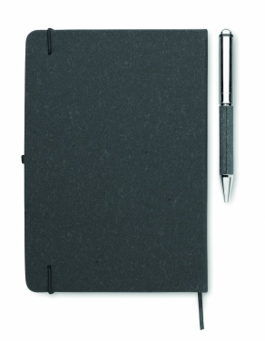 Logotrade promotional gift image of: Recycled leather notebook set