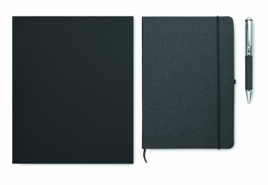 Logo trade promotional gifts picture of: Recycled leather notebook set