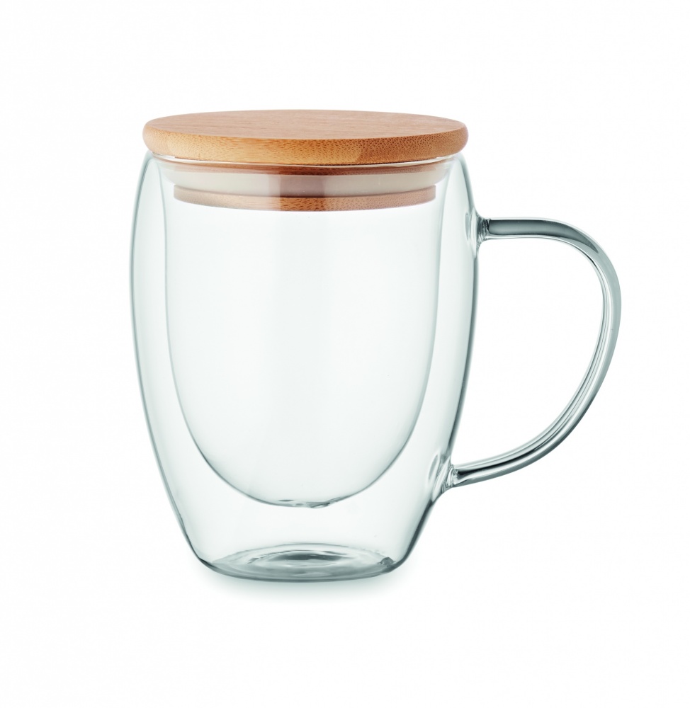 Logo trade advertising product photo of: Double wall borosilicate mug