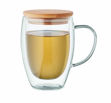 Logo trade corporate gifts image of: Double wall borosilicate mug