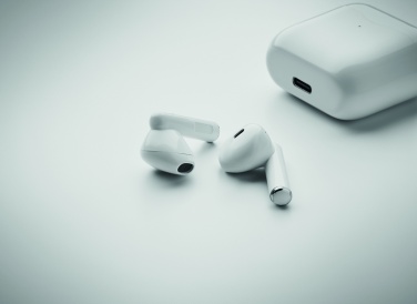 Logo trade promotional gifts image of: TWS earbuds with charging base