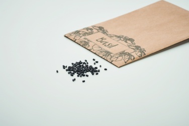 Logo trade promotional gifts image of: Basil seeds in craft envelope