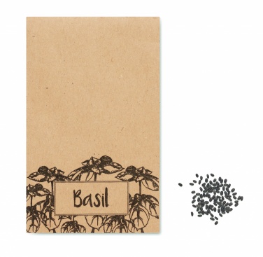 Logo trade corporate gifts picture of: Basil seeds in craft envelope