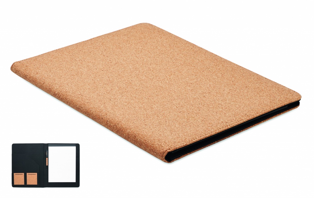 Logo trade promotional merchandise image of: A4 cork conference folder