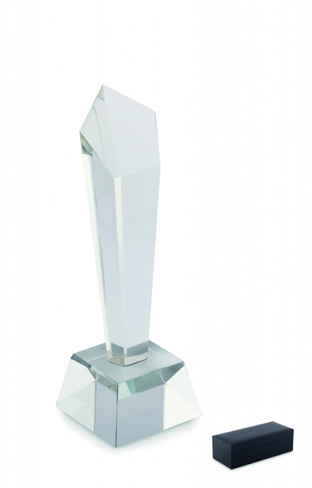 Logo trade promotional giveaways image of: Crystal award in a gift box