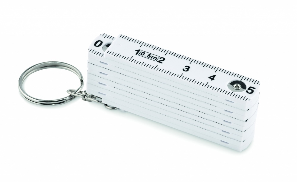 Logotrade promotional giveaway image of: Carpenters ruler key ring 50cm