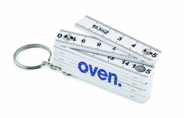 Logo trade promotional gift photo of: Carpenters ruler key ring 50cm Kotka