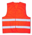 Knitted material waistcoat, Orange