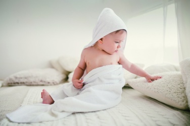 Logo trade advertising products picture of: Cotton hooded baby towel