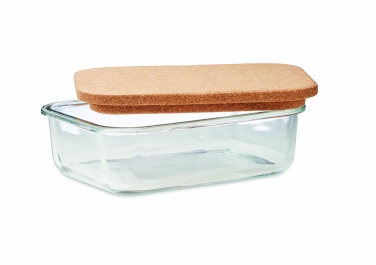 Logo trade business gift photo of: Glass lunch box with cork lid