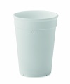 Recycled PP cup capacity 250 ml, White