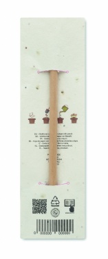 Logo trade advertising products image of: Natural pencil in seeded pouch