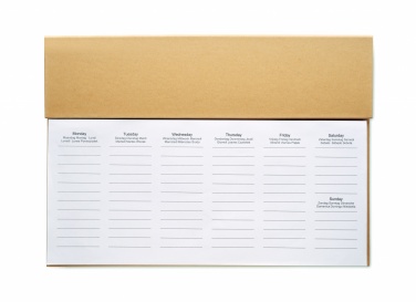 Logo trade promotional gifts image of: Weekly desktop planner