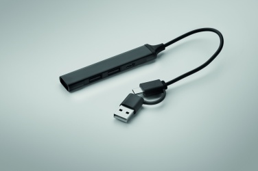 Logotrade promotional item image of: USB 4 port hub 19 cm