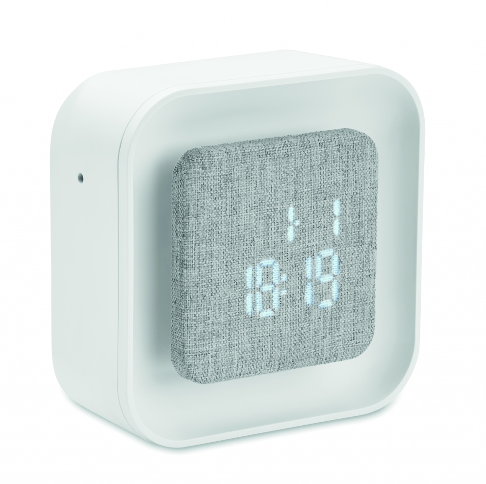 Logotrade promotional giveaway image of: Recycled ABS/RPET alarm clock Stuttgart