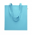 Recycled cotton shopping bag, Petrol