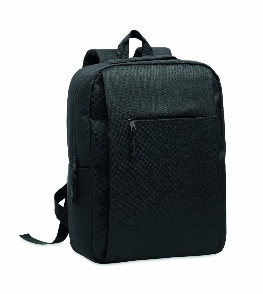 Logo trade advertising products picture of: Slim 15 inch laptop backpack made of 600D RPET polyester with a 210D lining and customizable printing