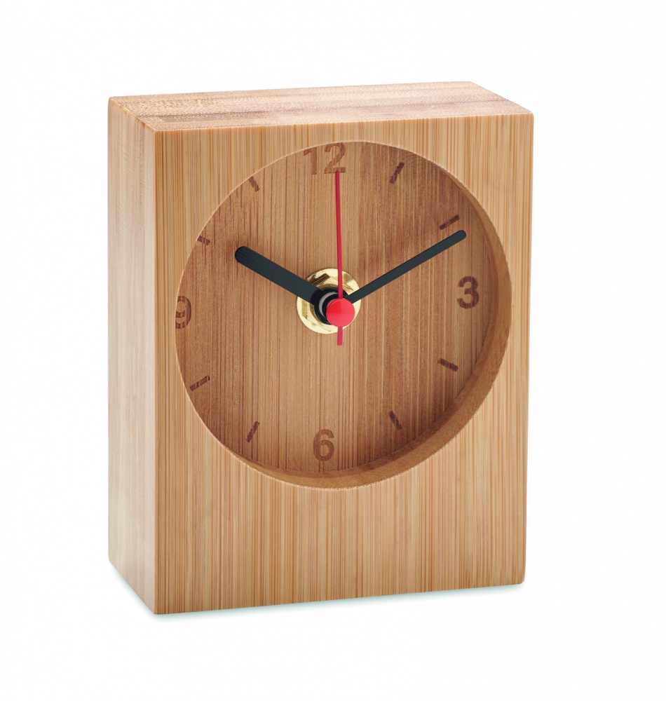 Logotrade business gifts photo of: Bamboo table clock