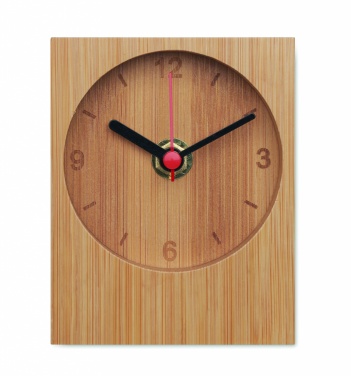 Logo trade promotional products picture of: Bamboo table clock