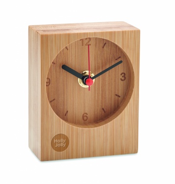 Logo trade promotional product photo of: Bamboo table clock