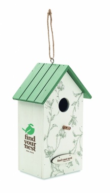 Logo trade advertising products image of: Bird house in plywood