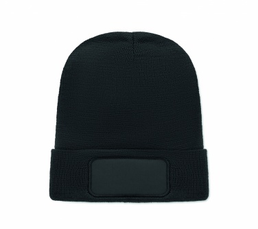 Logo trade promotional gifts picture of: Unisex beanie RPET polyester