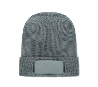 Logo trade promotional merchandise picture of: Unisex beanie RPET polyester