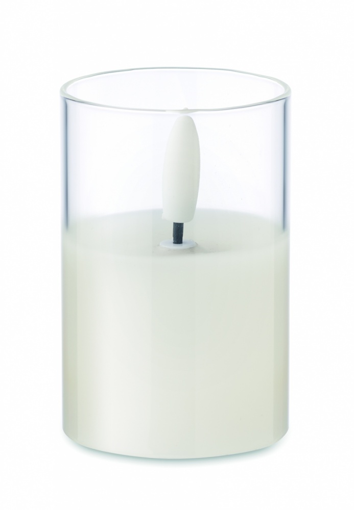 Logo trade promotional items image of: LED wax candle in glass holder