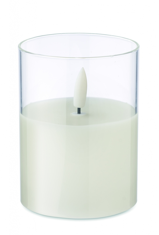 Logo trade promotional gift photo of: LED wax candle in glass holder