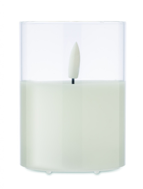 Logo trade promotional product photo of: LED wax candle in glass holder