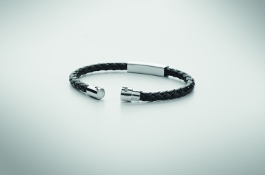 Logo trade promotional items picture of: Braided faux leather bracelet