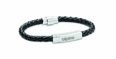 Logo trade promotional items picture of: Braided faux leather bracelet