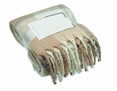 Logo trade business gifts image of: Chequered mohair blanket